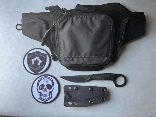 Tactical Fanny Pack and Knife Family Boundle