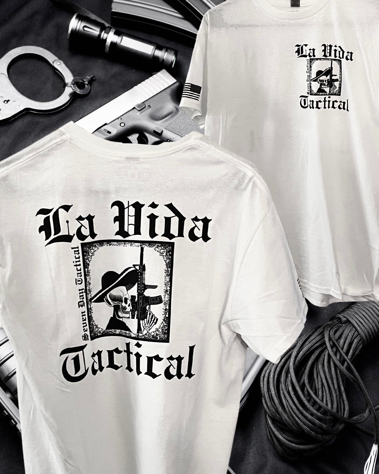 La Vida Tactical White Tee